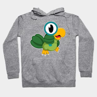 Parrot with Magnifying glass Hoodie